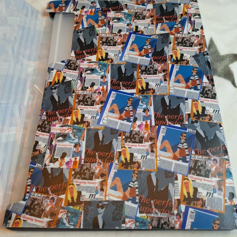 Fashion Magazine Cover Plastic Expanding File Folder Office‎ Business Organizer